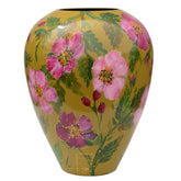 Handbeschilderde Vaas Kander M rosehip green