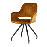 Capp Eetkamerstoel Oker Velvet (Set van 2) Pol to Pole