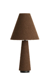 Tafellamp Ø30x61 cm DEVIA bouclé bruin