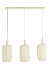 Hanglamp Tufia 3-Lichts 80x21x34 cm Crème Linnen Light & Living