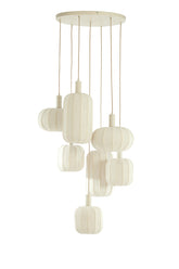 Hanglamp 7L Ø53x34 cm TUFIA linnen crème Light & Living