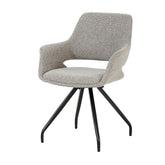 Eetkamerstoel Capp Taupe Draaibaar (Set van 2) Livingfurn