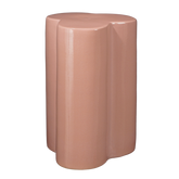 Brazil Bijzettafel - H44 x Ø30 cm - Keramiek - Lichtroze