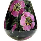 Handbeschilderde Vaas Tasman M rosehip black Ø26 x H28 cm