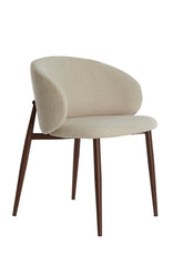 Eetkamerstoel Aluko Crème-Bruin Light & Living