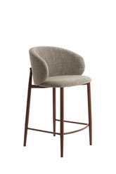 Barkruk Aluko Zwart-Lichtbruin Set van 2 Light & Living