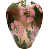 Handbeschilderde Vaas Kander M rosehip bronze Ø27,5 x H35 cm