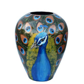 Handbeschilderde Vaas Kander peacock