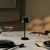 De Pijp Mini Middernacht Zwart Tafellamp - Draadloos Oplaadbaar & Dimbaar