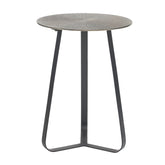 Kae Gold Aluminium Bijzettafel Rond S met Zwart IJzeren Frame