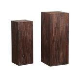 Zuil Riko Bruin Mangohout Golvend 90 cm PTMD