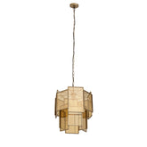 Hanglamp Loucas Messingkleur Gelaagd Lustre Glas 42 cm PTMD