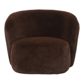 Fauteuil Aphrodite Fur Donkerbruin PTMD