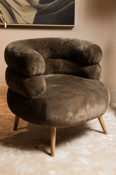 Fauteuil Nelly Donkerbruin PTMD