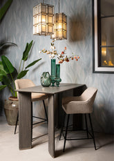 Barstoel Fal Low Opulence Taupe Zithoogte 65 cm PTMD (set van 2)