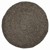 Tapijt Seagrass Naturel Zwart Rond 200 cm Bazar Bizar