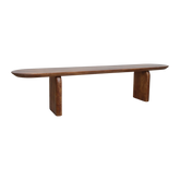 Eetkamerbank Bullnose Mangohout 200 cm Raw Material