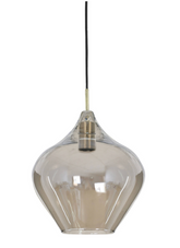 Hanglamp Rakel Antiek Brons Smoke Glas Ø27 cm Light & Living