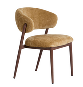 Eetkamerstoel Isandro Okergeel Bruin Light & Living