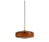 Hanglamp Pleat Bruin Glas Goud Ø30x17 cm Light & Living