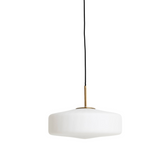 Hanglamp Pleat Mat Wit Goud Ø30x17 cm Light & Living