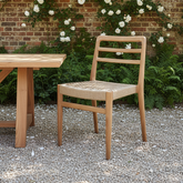Tuinstoel Verano Teakhout Naturel Touwzitting (set van 2)