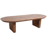 Salontafel Bullnose Bruin Mangohout 140 cm Raw Materials