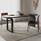 Eettafel Bullnose Mangohout Zwart Mix 180 cm Raw Materials