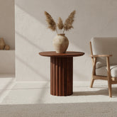 Bijzettafel Bullnose Mangohout Bruin Ø 50 cm Raw Materials