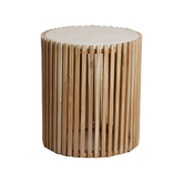 Bijzettafel Infinity Rond Marmer Wit Raw Material