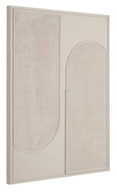 Panel de pared Elyn Crema pequeño, 102x76x4 cm, yute crema