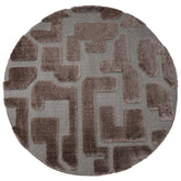 Vloerkleed Liana Bruin Rond ø160 cm