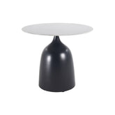 Anna Antracite Smooth Metal Sidetable con cerámica
