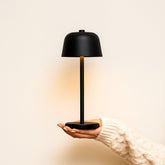 Anton Zwarte Oplaadbare Tafellamp | Stijlvolle en draadloze verlichting