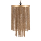 PTMD Brenton Gold Hanglamp - Ronde IJzeren Kettingen Lamp 30x50cm