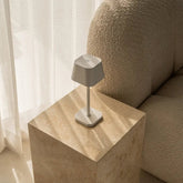 Ava Wit Oplaadbare Tafellamp | Draadloos & Dimbaar Metaal