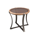 Cami Mesa de café de madera de abeto natural con marco curvado M