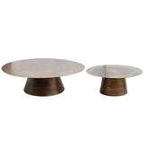 Comprador Cobre mesa de café redonda sv2