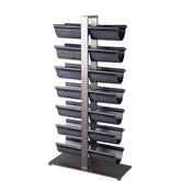 Davitt Black steel winerack PU leather holders L