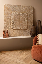 Wandpaneel Dishita Cream Geribbeld 90x90 cm PTMD