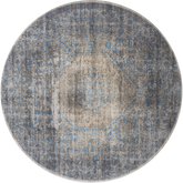 Vloerkleed Madel Rond Groen/Blauw ø120 cm