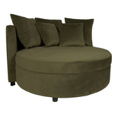 Fauteuil Fayen Velvet Green Half Rond PTMD