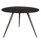 PTMD Fieron Black Ronde Eettafel 110cm - Zwart Hout Organisch