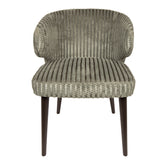 PTMD Fiori Green 13 Eetkamerstoel - Donkerbruine Houten Poten