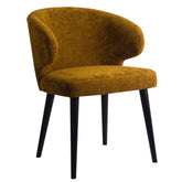 PTMD Fiori Yellow 6057 Eetkamerstoel - Zwarte Houten Poten