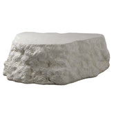 Haride White MgO stone look coffee table