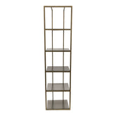 Kast Ilya Gold Metaal Met Smoky Glazen Planken - PTMD