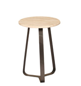 Bijzettafel Micka Black Travertine Rond Small PTMD