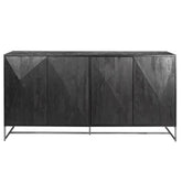 Onyx sideboard 4 doors Black/Black
