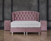 Storage box spring Aurora Velvet Pink 140x200